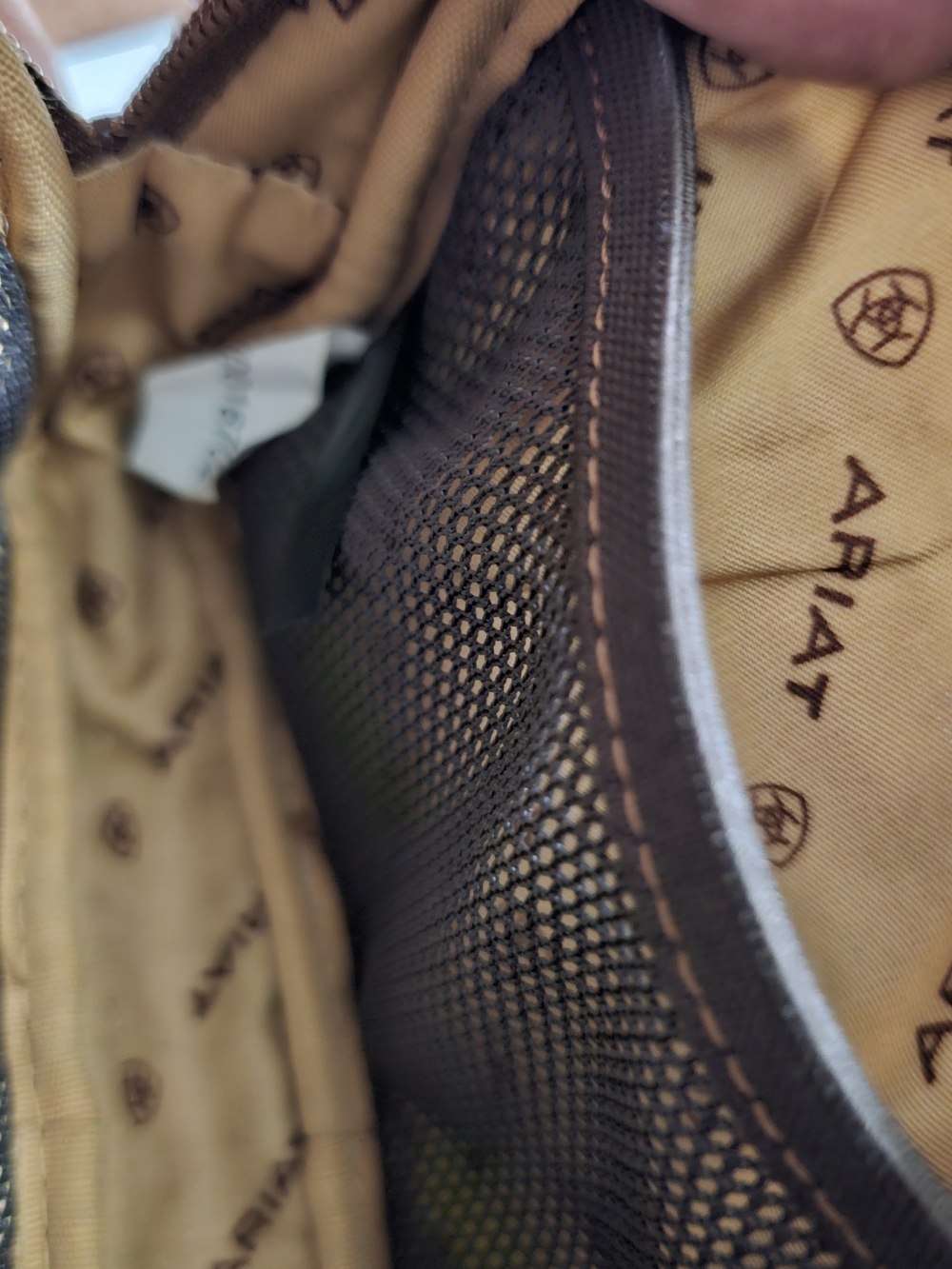 Ariat Dark Brown Leather Crossbody with Embroidered Wing Motif - Picture 5 of 7